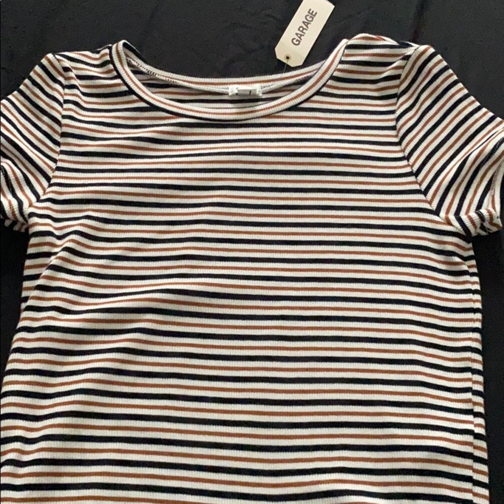 Garage stripped baby tee